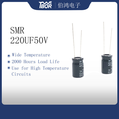 Alüminyum 10X13mm 220uf 50v Elektrolitik Kondansatör %20 Tolerans