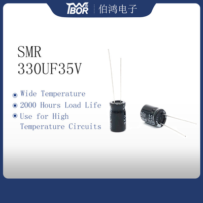 TW BOR Minyatür Kondansatör 330UF35V 10X15mm Radyal Elektrolitik Kondansatörler