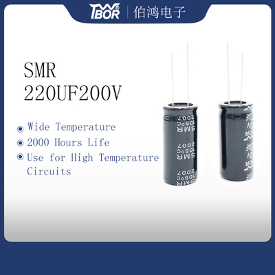 220uF 200V Radyal Kurşun Kapasitörler 18X35mm Genel Amaçlı Kapasitör