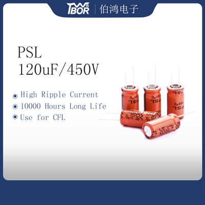 Turuncu 22X45MM CFL Alüminyum Elektrolitik Kondansatör 120uF450V