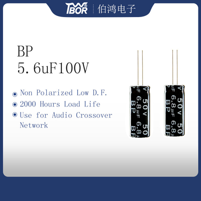 10x16mm 5.6uF100V Ses Amplifikatörü Kondansatör Polarize Olmayan Düşük D.F.