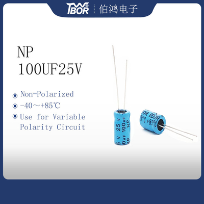 NP 100UF25V Araba Amp Kapasitör Bi Polarize Alüminyum Elektrolitik Kapasitör