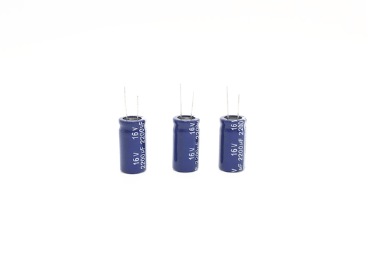 Yüksek Frekanslı Düşük ESR Alüminyum Elektrolitik Kondansatör 2200UF16V 13X25mm