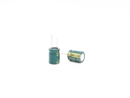 5000 Saat 100UF80V LED Işık Kapasitör 10X20MM ISO14001