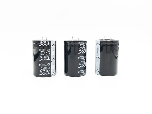 Siyah 35X50MM Yüksek Gerilim Elektrolitik Kondansatör 15000UF 50V
