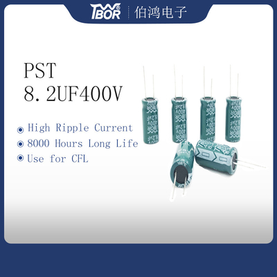 Yeşil Radyal Elektrolitik Kondansatör 8.2UF400V 10X20mm TW BOR
