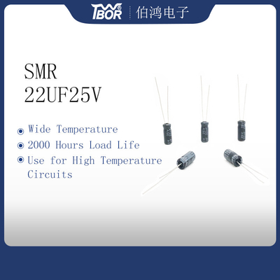 22UF 25V Minyatür Alüminyum Elektrolitik Kondansatörler 5X11mm RoHS