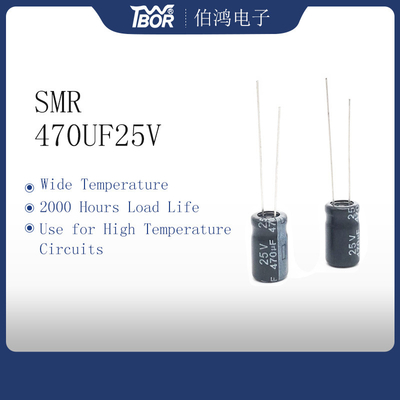 10X13mm Minyatür Elektrolitik Kondansatörler 470uf 25v 2000 Saat Yük Ömrü