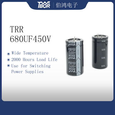 ISO9001 Alüminyum Elektrolitik Kondansatör 680UF450V UPS Kondansatörleri 35X50MM