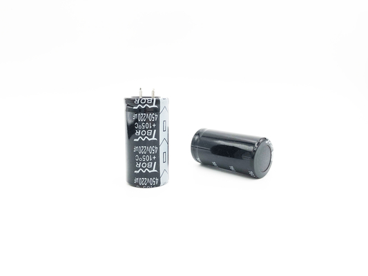 Siyah Geniş Sıcaklık Geçmeli Kondansatör 450v 220uf TW BOR