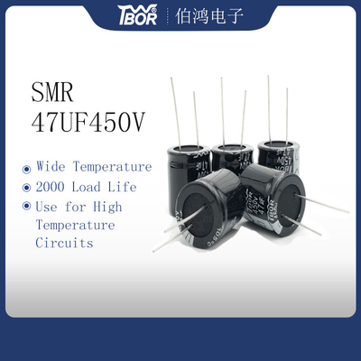 SMR 47UF 450V Radyal Kurşun Alüminyum Elektrolitik Kondansatör 18X30mm