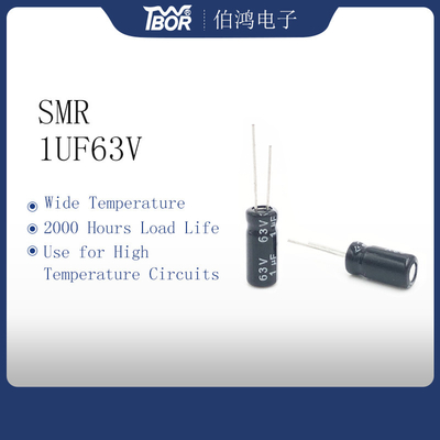 5x11mm 1UF 63V Radyal Elektrolitik Kondansatörlü Yüksek Sıcaklık Devreleri