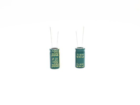 LED Işık için Yüksek Kapasiteli PHR 47uf 200v Kondansatör 13x16mm