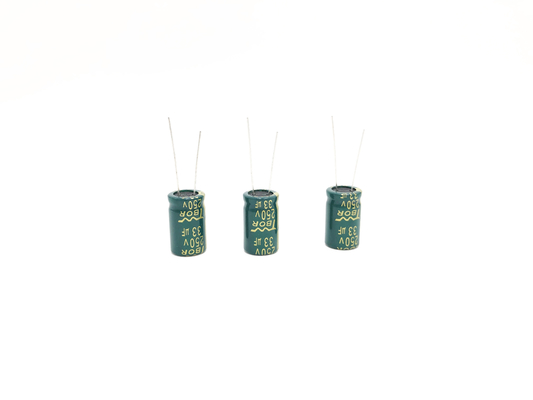PHR 33UF250V Yüksek Gerilim Elektrolitik Kondansatör 10X20MM 5000 Saat