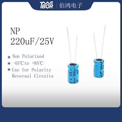 Polarite Ters Devreler için 220uF25V Araba Amp Kondansatör 8x12mm