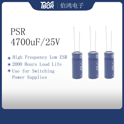 18x40mm 4700uf25v Radyal Elektrolitik Kondansatör 2000 Saat Yük